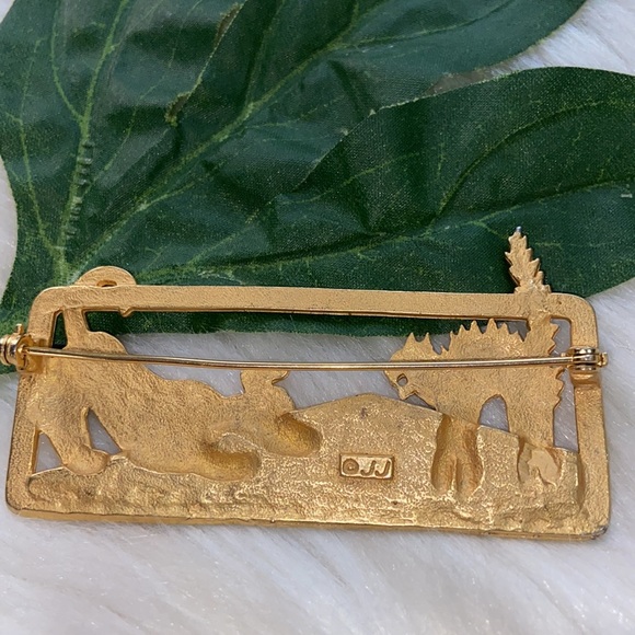 Vintage JJ Dog and Cat Pin - Picture 7 of 16